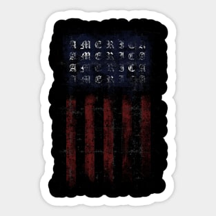 American Flag Sticker